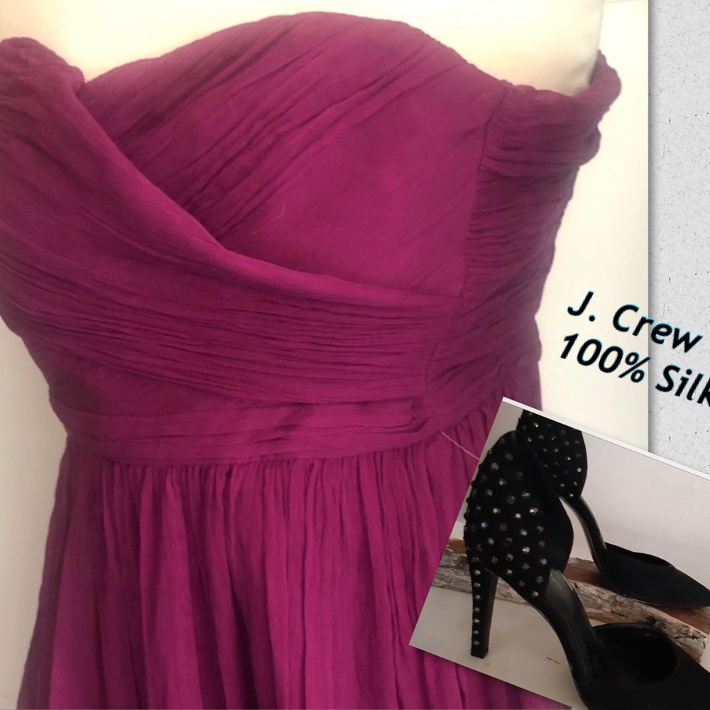 NWT J crew strapless mulberry formal